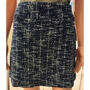 NWT Mason Jules Black and‎ White Tweed Mini Skirt Size 8